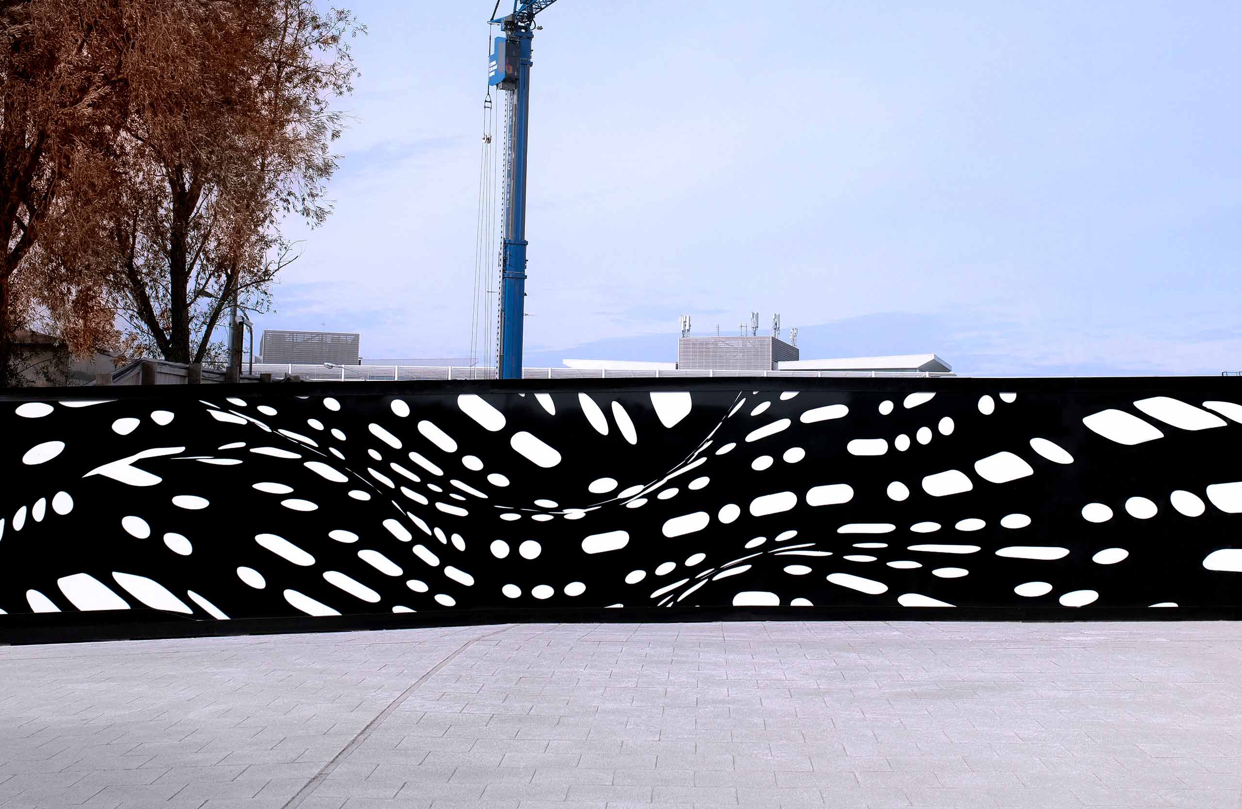 Kyle Wilkinson Studio Santander Hoarding design