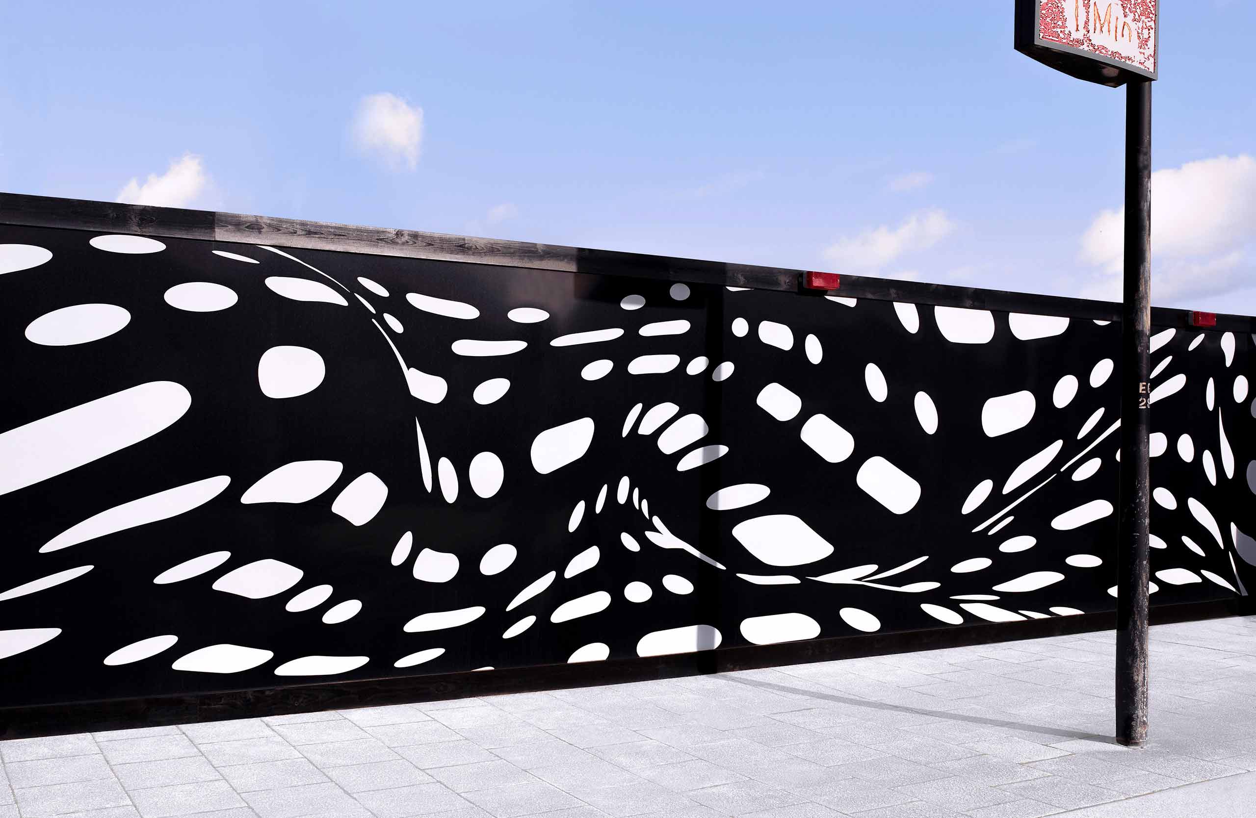 Morse code installation by Kyle Wilkinson Studio