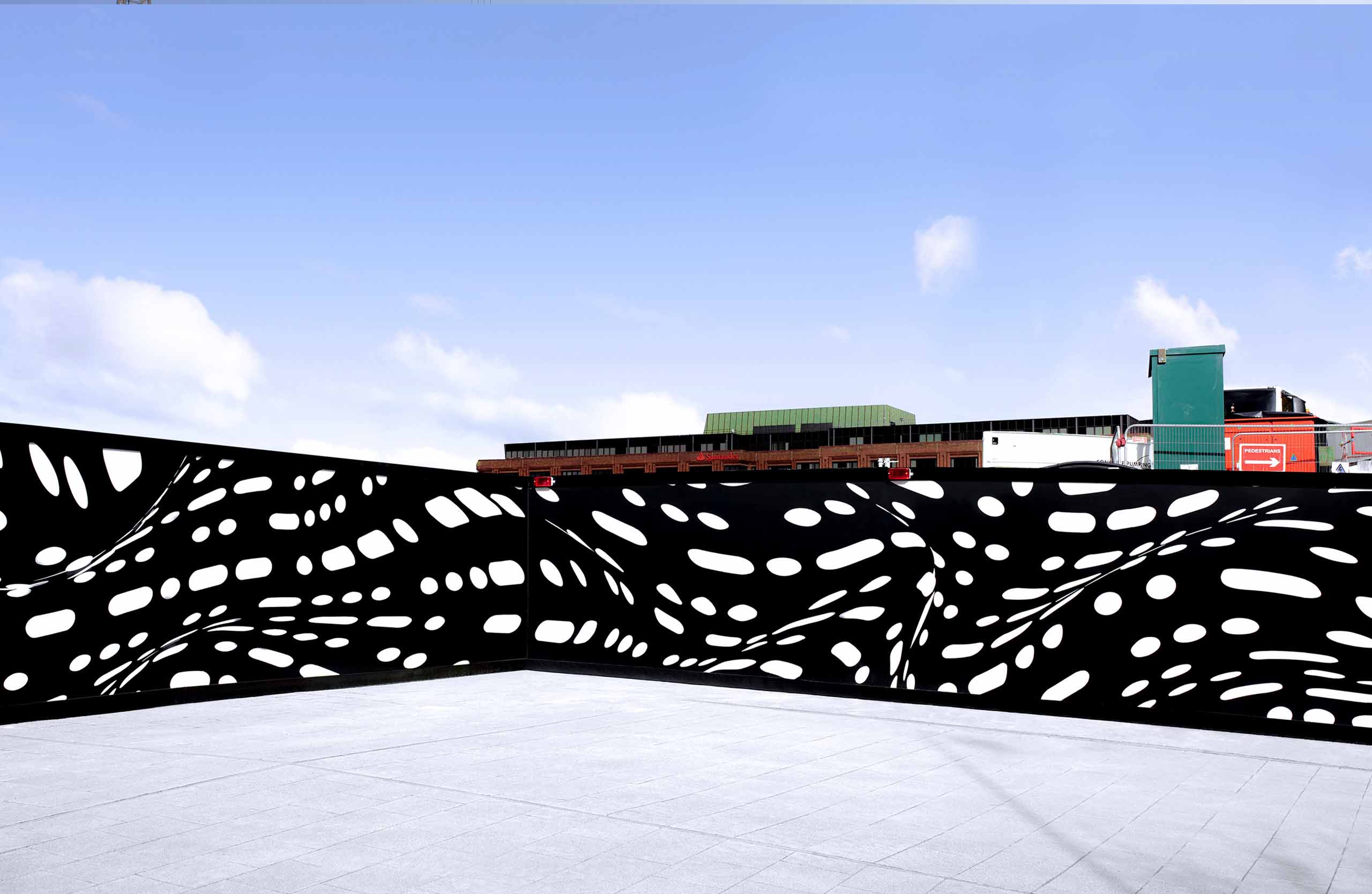 Kyle Wilkinson Studio Santander Hoarding design