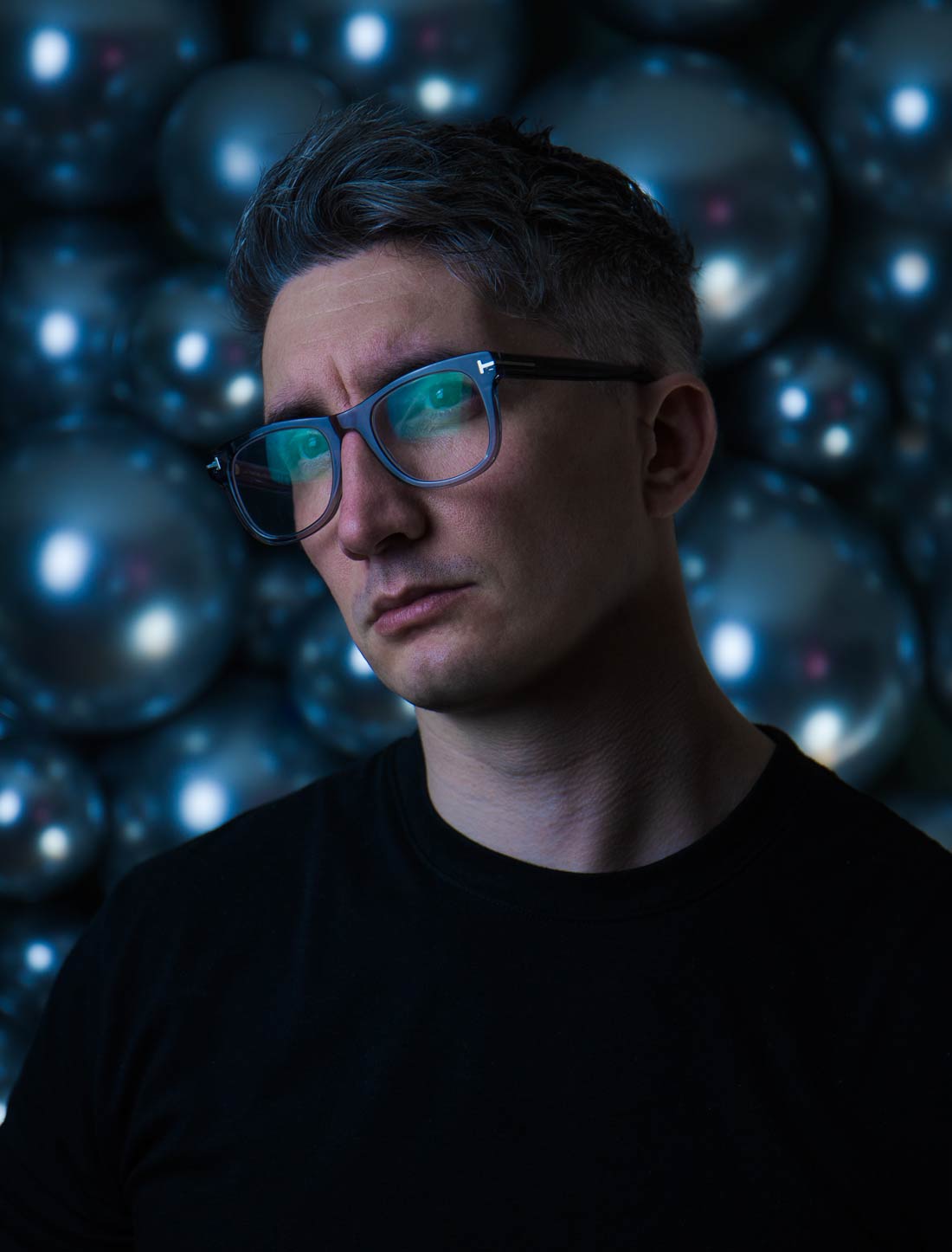 A portrait of designer and artist Kyle Wilkinson